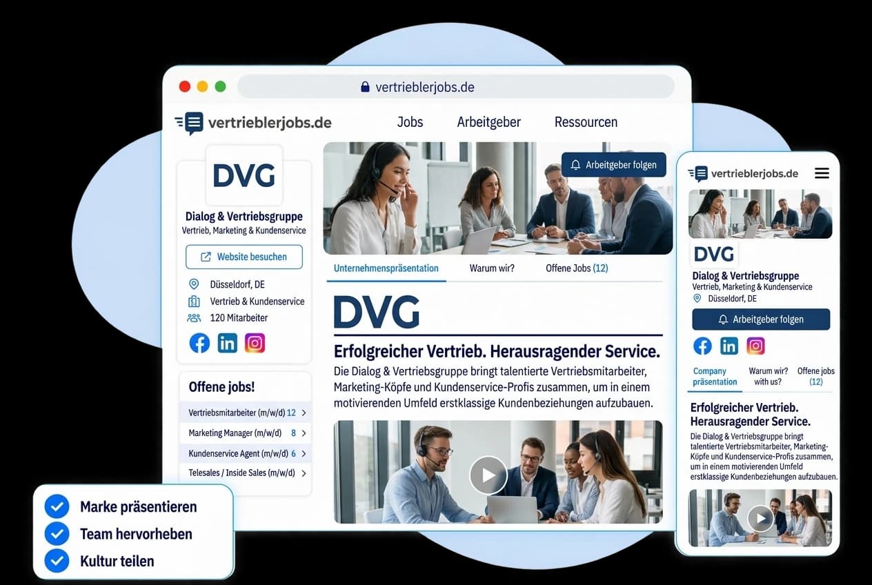 Zeigen Sie, warum Vertriebler bei Ihnen arbeiten sollten